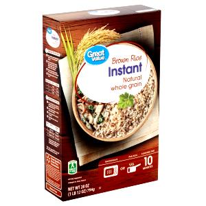 1/2 cup dry (50 g) Brown Rice Instant Natural Whole Grain