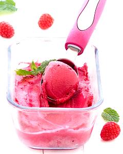 1/2 cup Frozen Tangy Lowfat Frozen Yogurt - Raspberry Vanilla