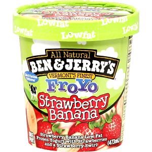 1/2 Cup Frozen Yogurt, Froyo, Strawberry Banana
