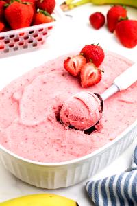 1/2 Cup Frozen Yogurt, Strawberry-Banana, Fat Free