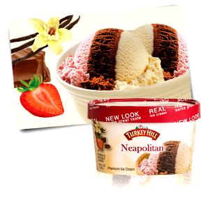 1/2 cup Grand Ice Cream - Neapolitan