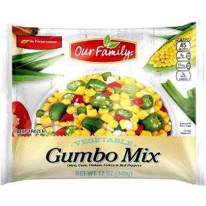 1/2 Cup Gumbo Mix, Frozen