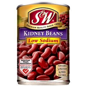 1/2 Cup Kidney Beans, 50% Less Sodium