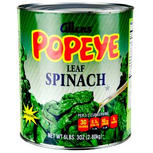 1/2 Cup Leaf Spinach, Canned