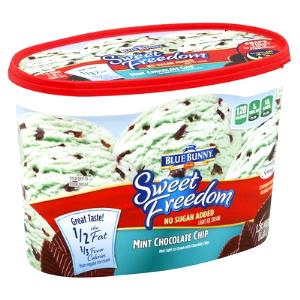 1/2 cup Mint Chocolate Chip No Sugar Added Light Ice Cream