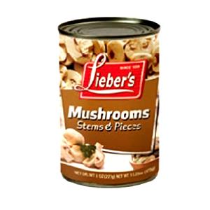 1/2 Cup Mushrooms, Pieces & Stems