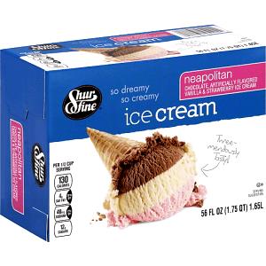 1/2 Cup Neapolitan Ice Cream