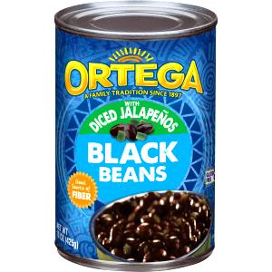1/2 Cup Ortega Black Beans With Jalapenos
