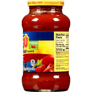 1/2 cup Pasta Sauce Flavored with Meat