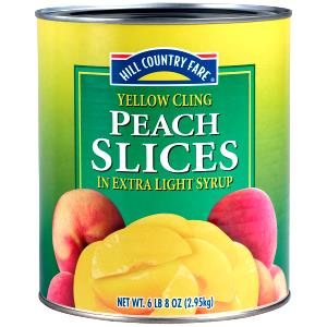 1/2 Cup Peach Halves, Yellow Cling, Extra Light Syrup