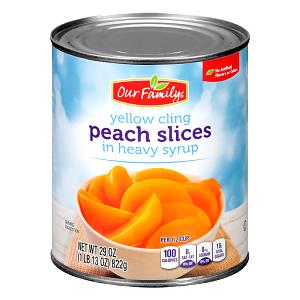 1/2 Cup Peach Slices, Yellow Cling