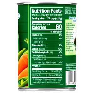 1/2 Cup Peas & Carrots, Canned