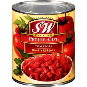 1/2 Cup Petite-Cut Tomatoes, Diced İn Rich Juice