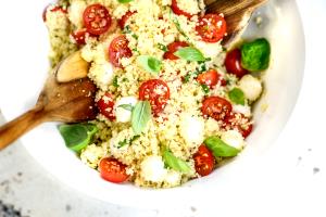 1/2 cup prepared (28 g) Couscous Caprese Salad