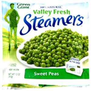 1/2 cup prepared (84 g) Valley Fresh Steamers Sweet Peas