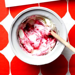 1/2 cup Raspberry Swirl Frozen Yogurt