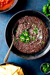 1/2 Cup Refried Black Beans, Spicy