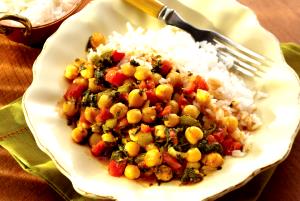 1/2 Cup Rice & Garbanzo Beans