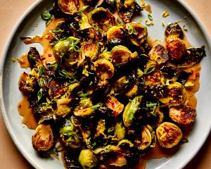 1/2 Cup Roasted Brussels Sprouts With Honey Glazed Walnuts