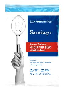 1/2 Cup Santiago Refried Beans, Vegetarian, Whole