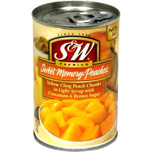 1/2 Cup Sweet Memory Peaches, Canned In Light Syrup