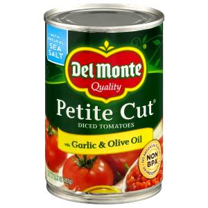 1/2 Cup Tomato, Diced, Petite Cut With Garlic & Olive Oil