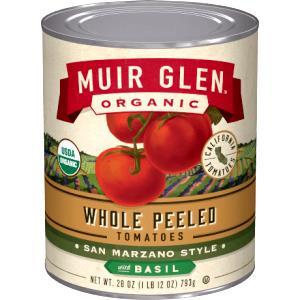 1/2 Cup Tomato, Whole, Peeled W/Basil, Canned