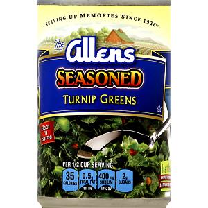 1/2 Cup Turnip Greens, Canned