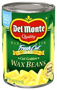 1/2 Cup Wax Bean, Golden, Cut, Canned