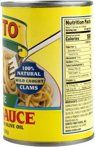1/2 cup White Clam Sauce