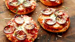 1/2 English Muffin Thick Crust Pizza with Meat