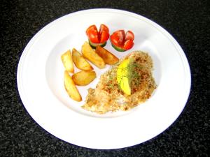 1/2 Fillet Ocean Pout (Fish) (Cooked, Dry Heat)