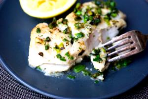 1/2 Fillet Tilefish (Cooked, Dry Heat)