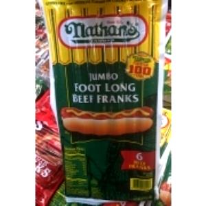 1/2 frank (76 g) Jumbo Foot Long Beef Franks