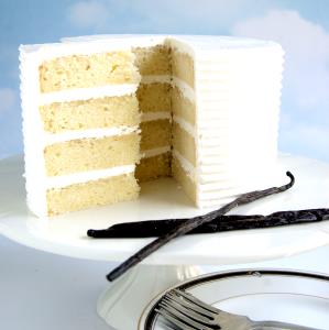 1 2-layer Cake Serving (8" Or 9" Dia, 4" High) Nut Cake with Icing