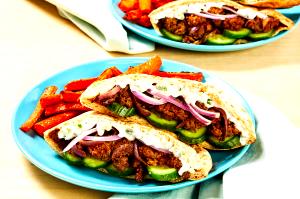 1/2 meal kit prepared (534 g) Beef Pitas