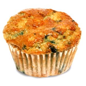 1/2 muffin (55 g) Fat Free Gourmet Muffins - Blueberry