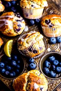 1/2 Muffin Blueberry Lemon Poppy Seed Muffins