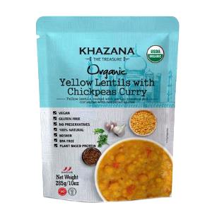 1/2 pack (140 g) Organic Yellow Lentils with Chickpeas Curry