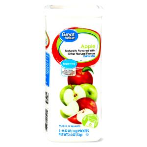 1/2 pack (1.5 g) Sugar Free Apple Drink Mix Sticks