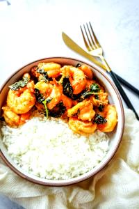 1/2 package (341 g) Thai Basil Shrimp with Curry Rice