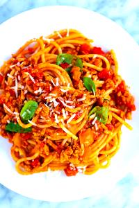 1/2 package Spaghetti with Meat Sauce