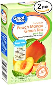 1/2 packet (1.3 g) On The Go Metabolism+ Peach Mango Green Tea