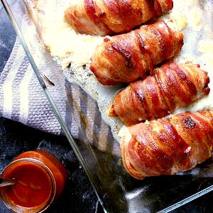 1/2 piece (200 g) Bacon Wrapped Stuffed Chicken Breast
