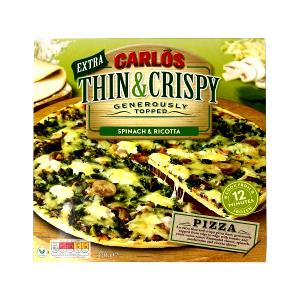 1/2 pizza (129 g) Spinach & Mushroom Flatbread Pizza