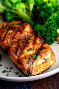1/2 Portion Mahi-Mahi Half Portion Wood-Grilled Or Broiled, With Broccoli