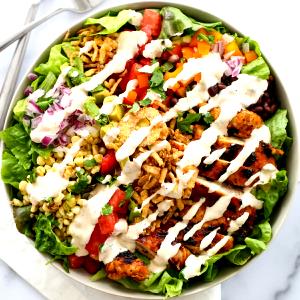 1/2 salad BBQ Chicken Ranch Salad (Small)