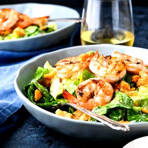 1/2 salad Classic Caesar Salad with Grilled Shrimp (Half)