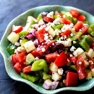 1/2 salad Greek Salad (No Dressing)