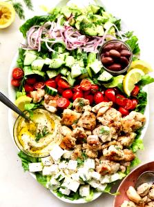1/2 salad Greek Salad with Chicken (Half)